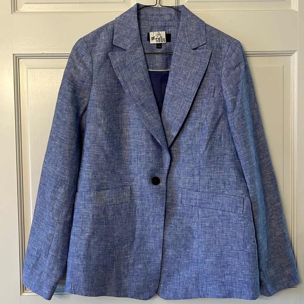 Adorable Talbots Linen Jacket Freshly Dry Cleaned Excellent Condition